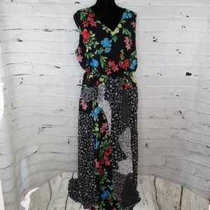 Calvin Klein Plus Patchwork Print Maxi Dress